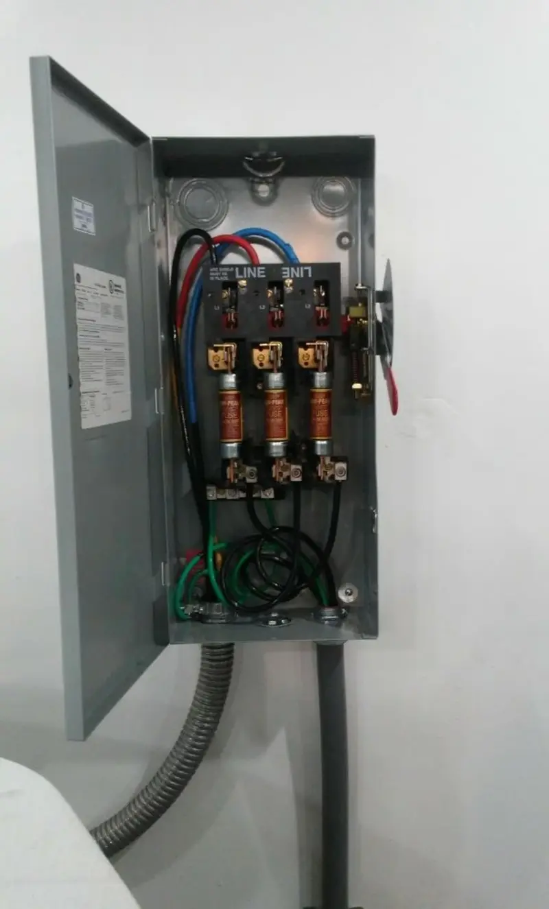 Three-phase disconnect switch installed for Electrical Wiring & Rewiring in East Bethel